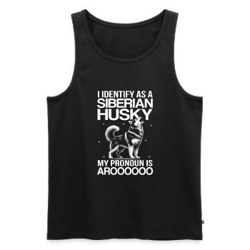 Siberian Husky - Männer Premium Bio Tank Top - Schwarz - Vorne - AI Model Male 178 light (178cm)
