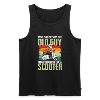 Scooter - Men's Premium Organic Tank Top - black - Front - AI Model Male 178 light (178cm)