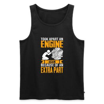 Car mechanic engineer - Männer Premium Bio Tank Top - Schwarz - Vorne - AI Model Male 178 light (178cm)