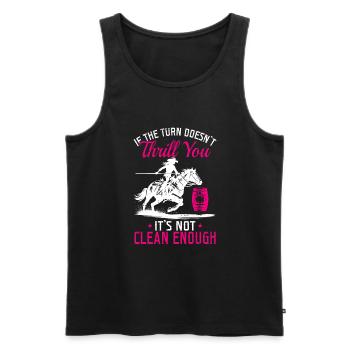 Barrel Racing barrel racer girl - Männer Premium Bio Tank Top - Schwarz - Vorne - AI Model Male 178 light (178cm)
