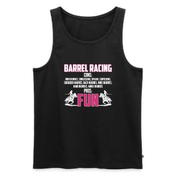 Barrel Racing barrel racer girl - Männer Premium Bio Tank Top - Schwarz - Vorne - AI Model Male 178 light (178cm)