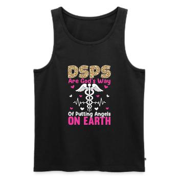 DSP Direct support Professional DSP Nurse - Männer Premium Bio Tank Top - Schwarz - Vorne - AI Model Male 178 light (178cm)
