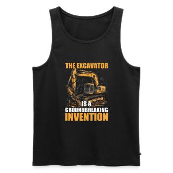 Excavator - Men's Premium Organic Tank Top - black - Front - Michal (187cm)
