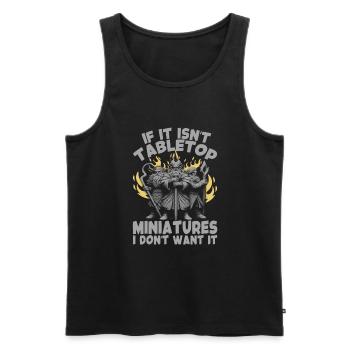 Tabletop Wargaming Miniatures Painter - Männer Premium Bio Tank Top - Schwarz - Vorne - AI Model Male 178 light (178cm)