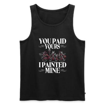 Tabletop Wargaming Miniatures Painter - Männer Premium Bio Tank Top - Schwarz - Vorne - AI Model Male 178 light (178cm)