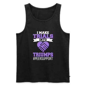 Peer Support Specialist PSS - Männer Premium Bio Tank Top - Schwarz - Vorne - Michal (187cm)