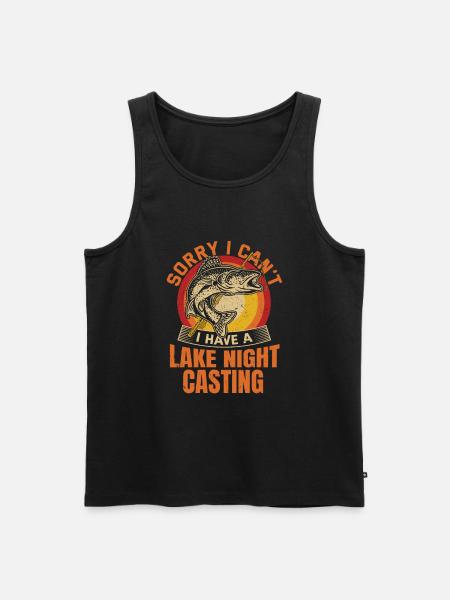 Walleye Fishing - Männer Premium Bio Tank Top - Schwarz