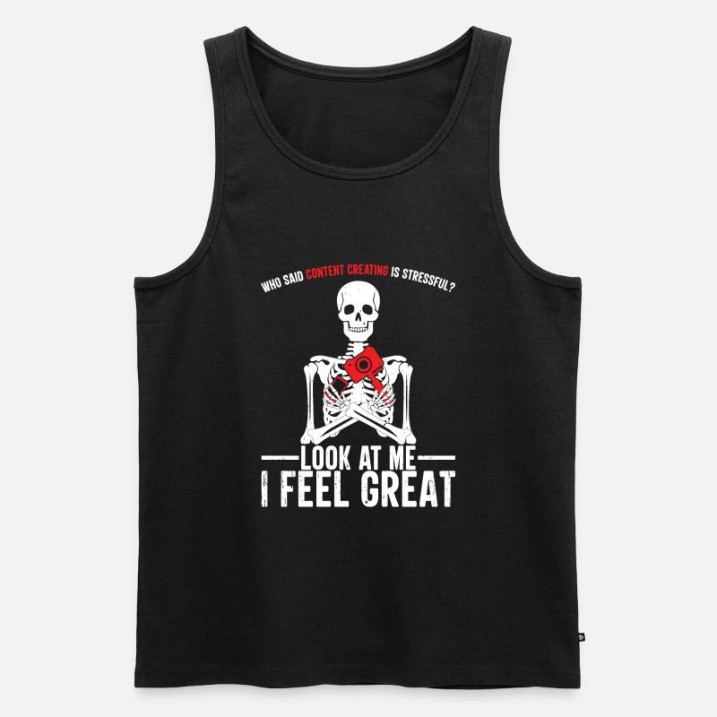 Content creator vlogger - Männer Premium Bio Tank Top - Schwarz