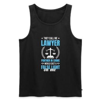 Lawyer Attorney - Men's Premium Organic Tank Top - black - Front - AI Model Male 178 light (178cm)