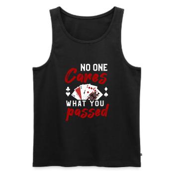 Bridge card game - Men's Premium Organic Tank Top - black - Front - Michal (187cm)