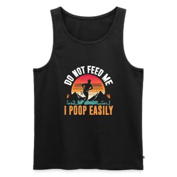 Ultra running - Men's Premium Organic Tank Top - black - Front - AI Model Male 178 light (178cm)
