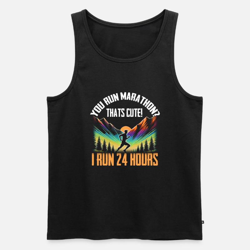 Ultra running - Männer Premium Bio Tank Top - Schwarz