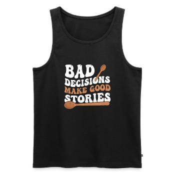 Wooden spoon survivor - Männer Premium Bio Tank Top - Schwarz - Vorne - AI Model Male 178 light (178cm)