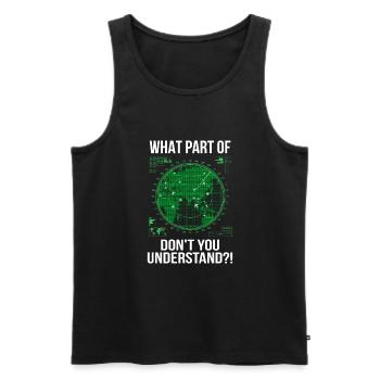 Air traffic controller - Men's Premium Organic Tank Top - black - Front - AI Model Male 178 light (178cm)
