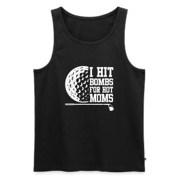Golf Golfer - Männer Premium Bio Tank Top - Schwarz - Vorne - Michal (187cm)