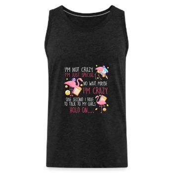 Funny Bingo Player - Men's Premium Organic Tank Top - charcoal grey - Front - Alexander (188cm)