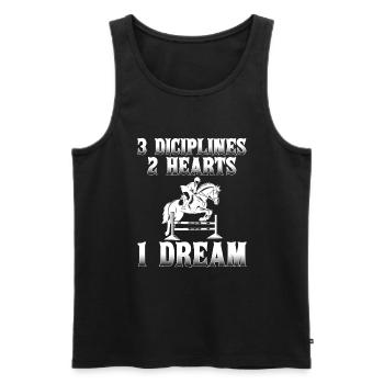 Horse Show Jumping Equestrian - Männer Premium Bio Tank Top - Schwarz - Vorne - AI Model Male 178 light (178cm)