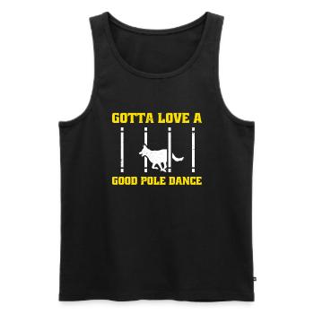 Canine Dog Agility - Men's Premium Organic Tank Top - black - Front - AI Model Male 178 light (178cm)