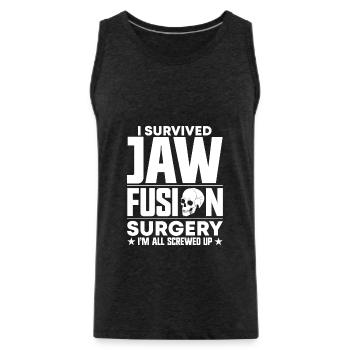 Jaw Surgery Broken Jaw - Männer Premium Bio Tank Top - Anthrazit - Vorne - Alexander (188cm)