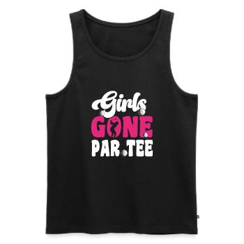 Golf Girl Golfer - Männer Premium Bio Tank Top - Schwarz - Vorne - Michal (187cm)