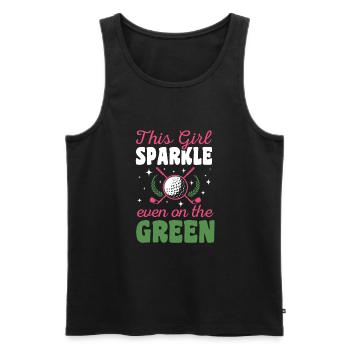 Golf Girl Golfer - Männer Premium Bio Tank Top - Schwarz - Vorne - Michal (187cm)