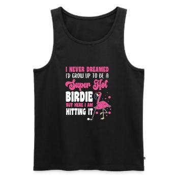 Golf Girl Golfer - Männer Premium Bio Tank Top - Schwarz - Vorne - Michal (187cm)