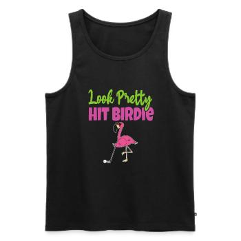 Golf Girl Golfer - Männer Premium Bio Tank Top - Schwarz - Vorne - Michal (187cm)