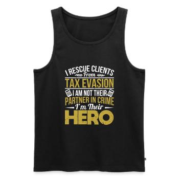 Accountant CPA Tax Preparer - Men's Premium Organic Tank Top - black - Front - AI Model Male 178 light (178cm)