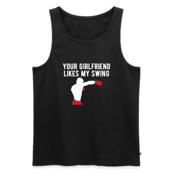 Boxer boxing - Männer Premium Bio Tank Top - Schwarz - Vorne - Michal (187cm)