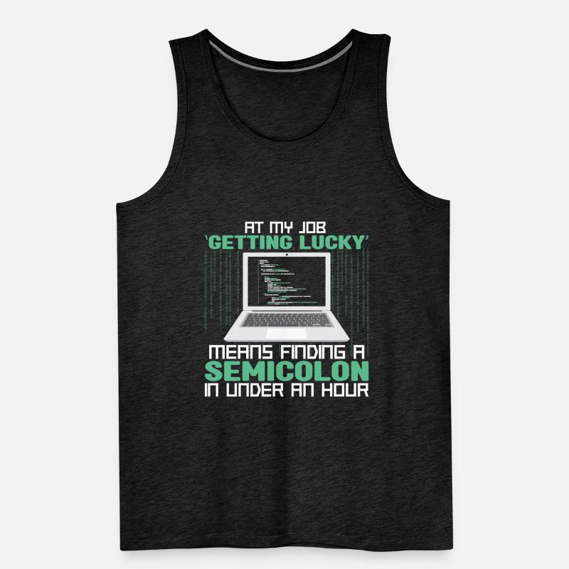 Programmer Developer Coding Coder Men's Premium Organic Tank Top