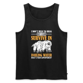 Tardigrade Microbiology waterbear - Männer Premium Bio Tank Top - Schwarz - Vorne - AI Model Male 178 light (178cm)