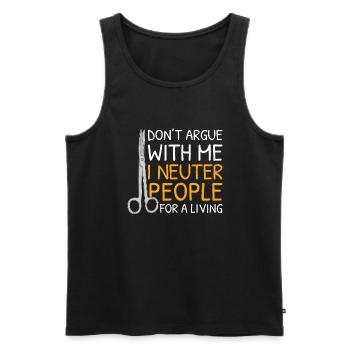 Urology Urologist - Men's Premium Organic Tank Top - black - Front - AI Model Male 178 light (178cm)