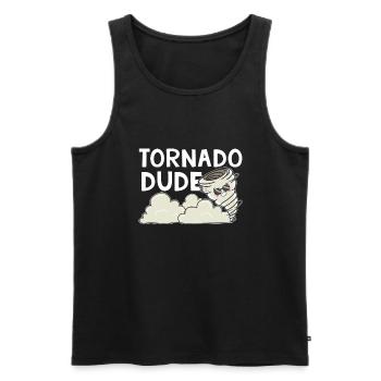 Storm chasing meteorologist tornado boy - Men's Premium Organic Tank Top - black - Front - Michal (187cm)