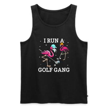 Golf Girl Golfer - Männer Premium Bio Tank Top - Schwarz - Vorne - Michal (187cm)