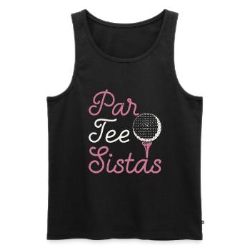 Golf Girl Golfer - Männer Premium Bio Tank Top - Schwarz - Vorne - Michal (187cm)