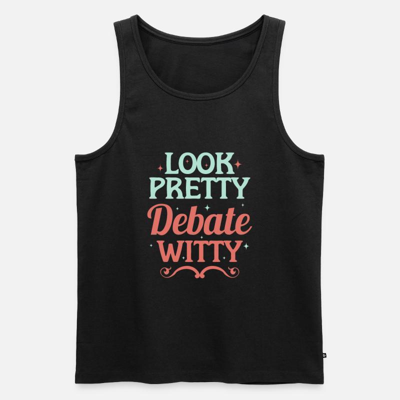 Speech debate team - Männer Premium Bio Tank Top - Schwarz