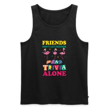 Trivia Night Host - Men's Premium Organic Tank Top - black - Front - AI Model Male 178 light (178cm)