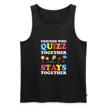 Trivia Night Host - Men's Premium Organic Tank Top - black - Front - AI Model Male 178 light (178cm)