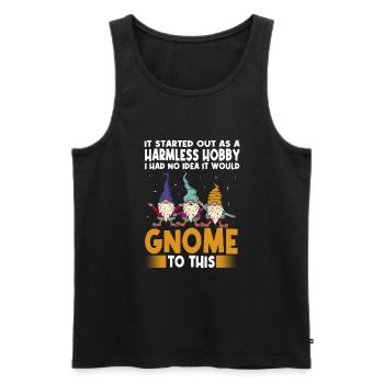 Gnomes - Men's Premium Organic Tank Top - black - Front - AI Model Male 178 light (178cm)