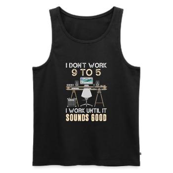 Music producer - Men's Premium Organic Tank Top - black - Front - AI Model Male 178 light (178cm)