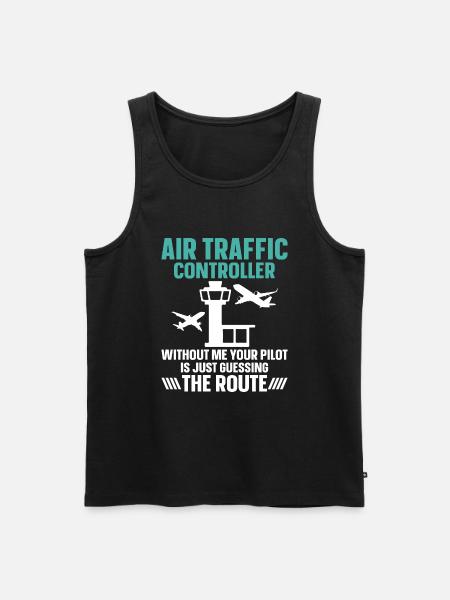 Air traffic controller - Männer Premium Bio Tank Top - Schwarz