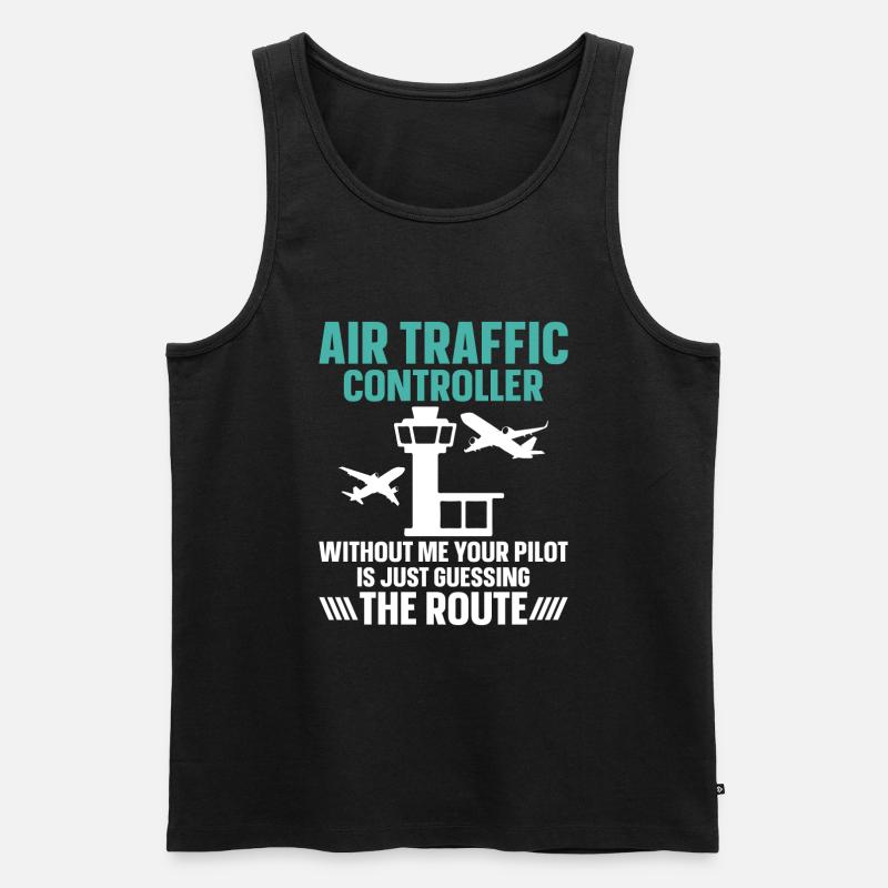 Air traffic controller - Men's Premium Organic Tank Top - black