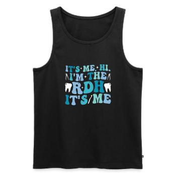 Dental Hygienist Hygiene RDH - Men's Premium Organic Tank Top - black - Front - Michal (187cm)