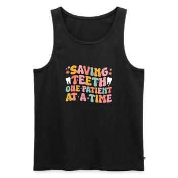 Dental Hygienist Hygiene RDH - Men's Premium Organic Tank Top - black - Front - Michal (187cm)