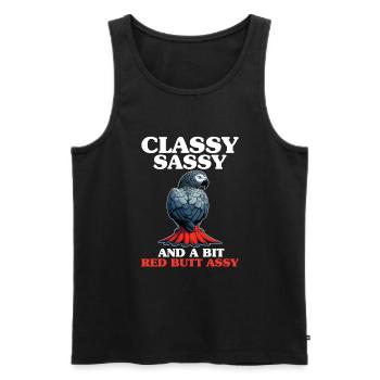 African Grey Parrot - Männer Premium Bio Tank Top - Schwarz - Vorne - AI Model Male 178 light (178cm)
