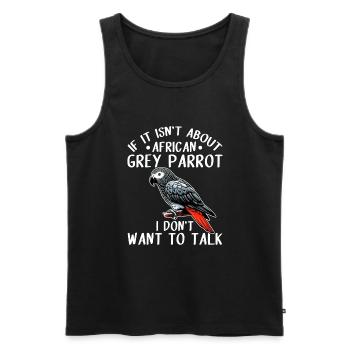 African Grey Parrot - Männer Premium Bio Tank Top - Schwarz - Vorne - AI Model Male 178 light (178cm)