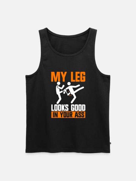 Leg amputee amputation - Männer Premium Bio Tank Top - Schwarz