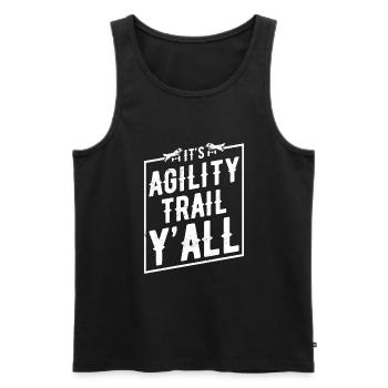 Canine Dog Agility - Men's Premium Organic Tank Top - black - Front - AI Model Male 178 light (178cm)