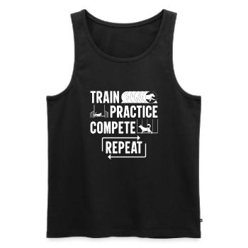 Canine Dog Agility - Men's Premium Organic Tank Top - black - Front - AI Model Male 178 light (178cm)