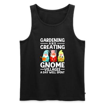 Gnomes - Men's Premium Organic Tank Top - black - Front - AI Model Male 178 light (178cm)
